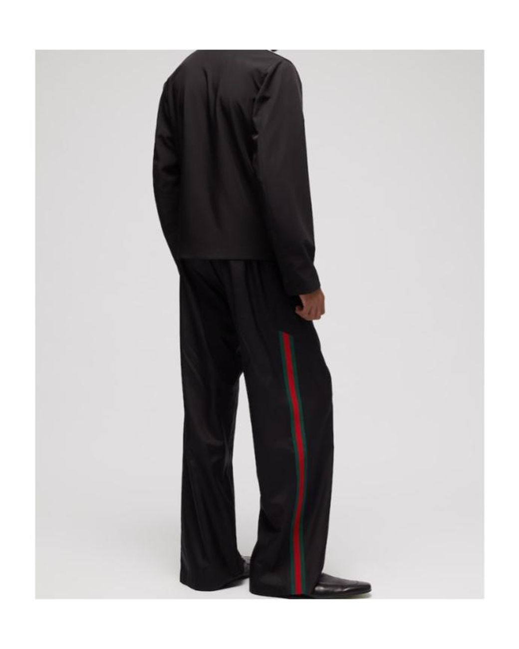 Gucci Black Stretch Polyester Zip Jacket With Embroidery for men