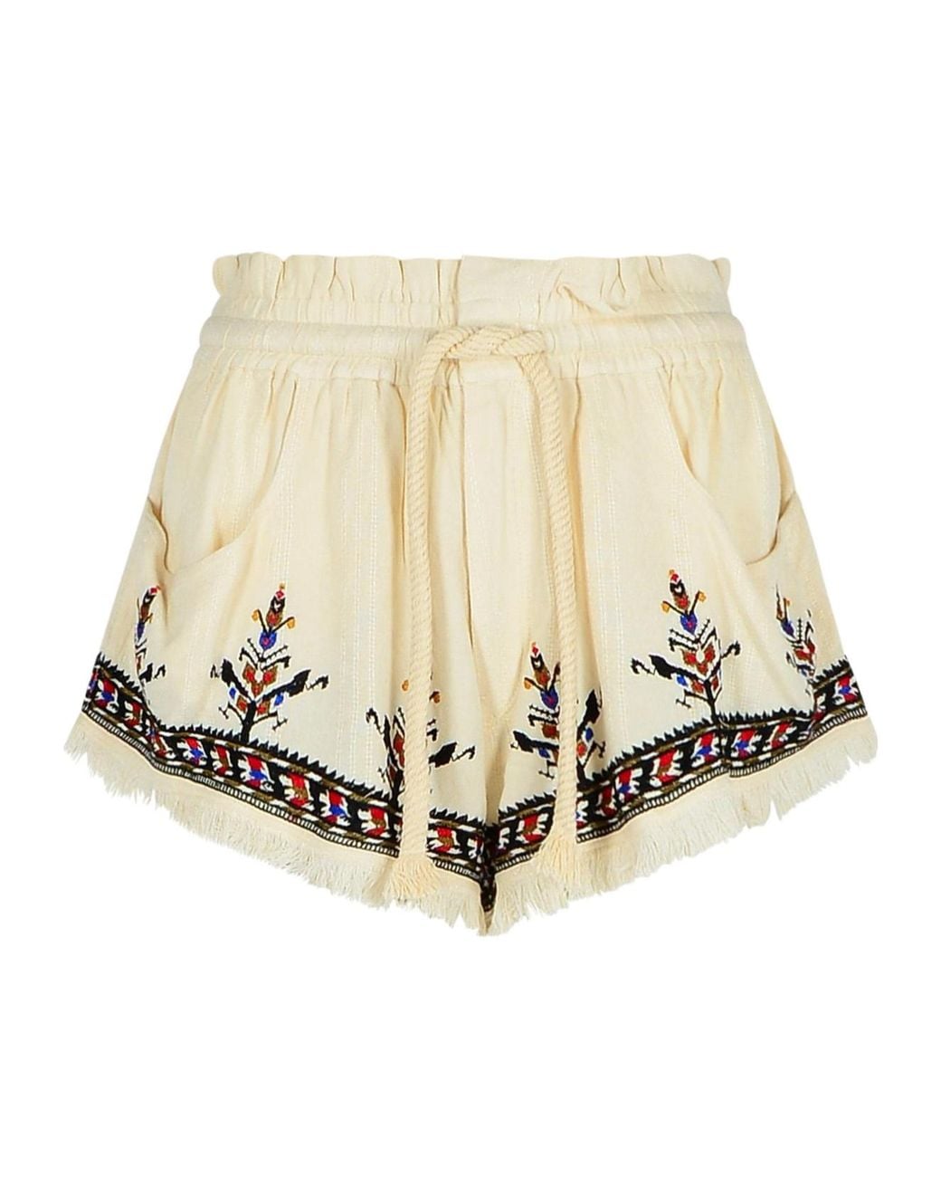 Isabel Marant Natural 'Kriss' Viscose Shorts