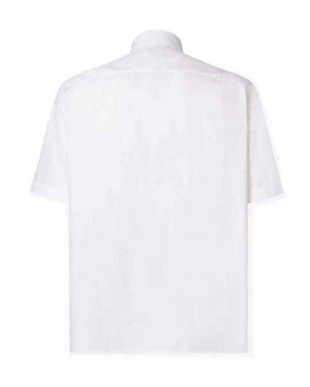 Fendi White Ff Plaque Short Sleeved Shirt for men