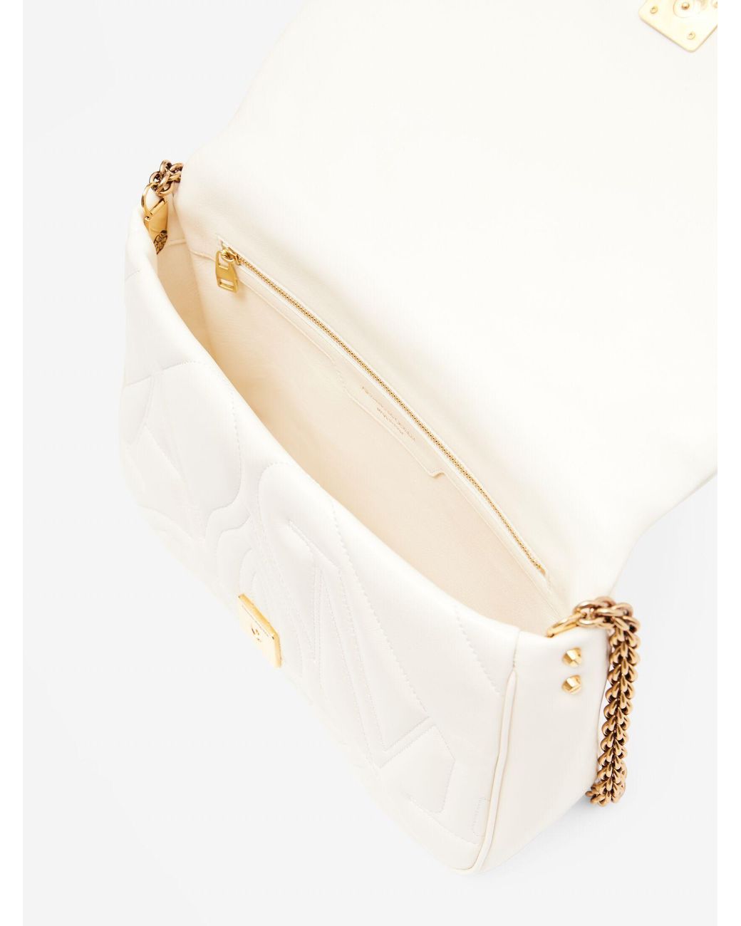 McQueen White The Seal Chain-Linked Shoulder Bag