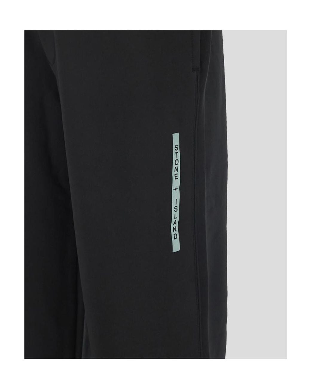 Stone Island Black Logo-Print Track Pants for men