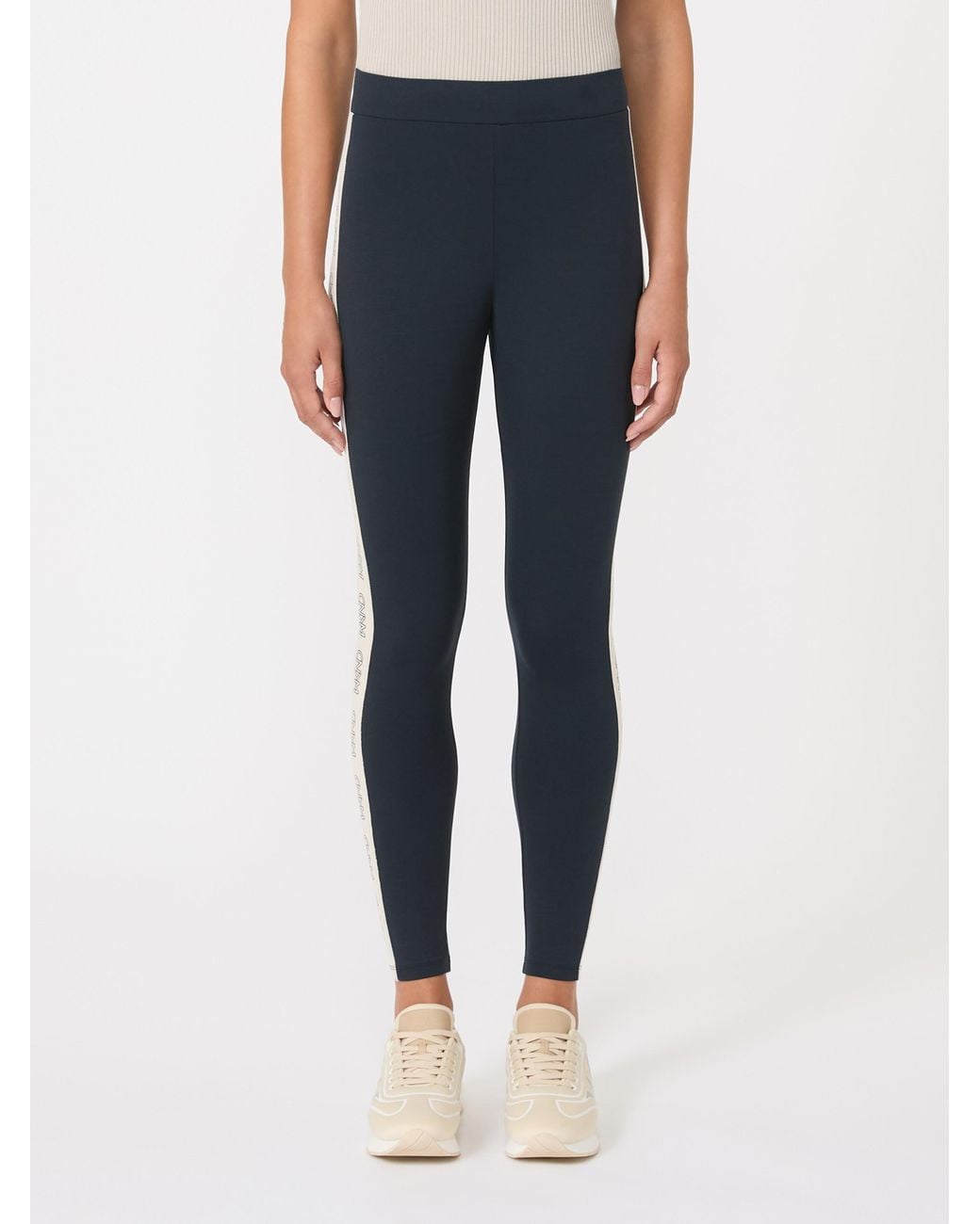 Weekend by Maxmara Blue Technical Jersey Leggings