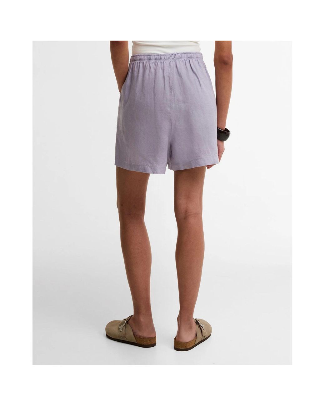 Barbour Purple Twill Cotton Shorts