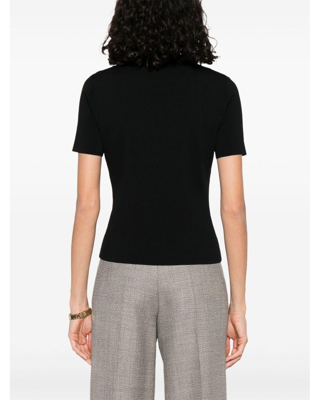 Max Mara Black Adelio Crewneck Short-Sleeved T-Shirt