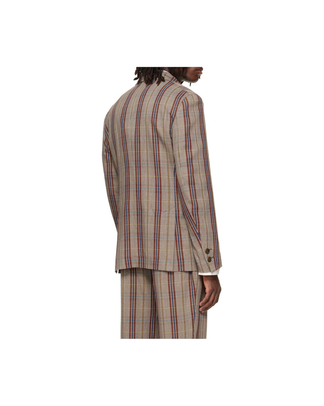 Vivienne Westwood Brown Db Cruise Checked Blazer for men
