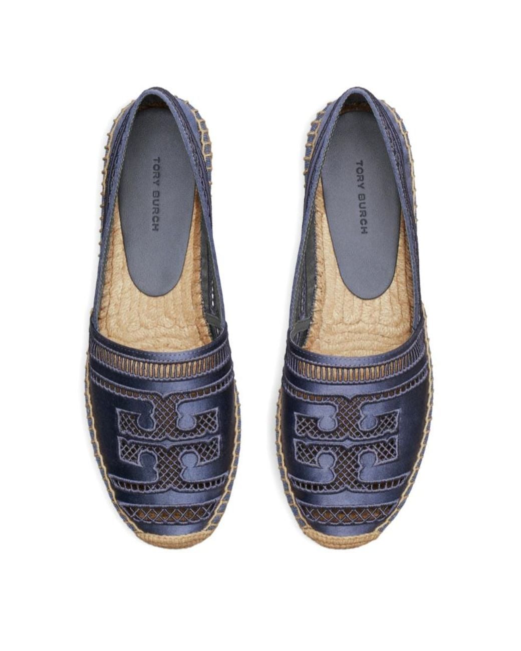 Tory Burch Blue Open Weave Espadrilles