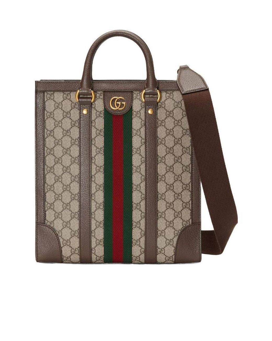 Gucci Brown Ophidia Medium Top Handle Bag for men