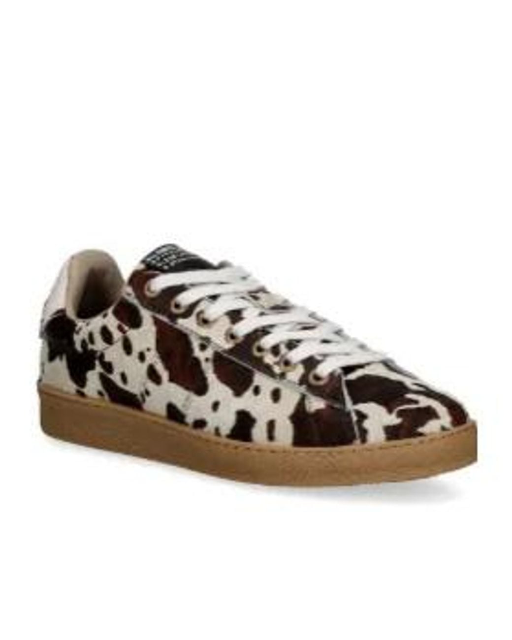 AllSaints Brown Cowhide Print Sneakers