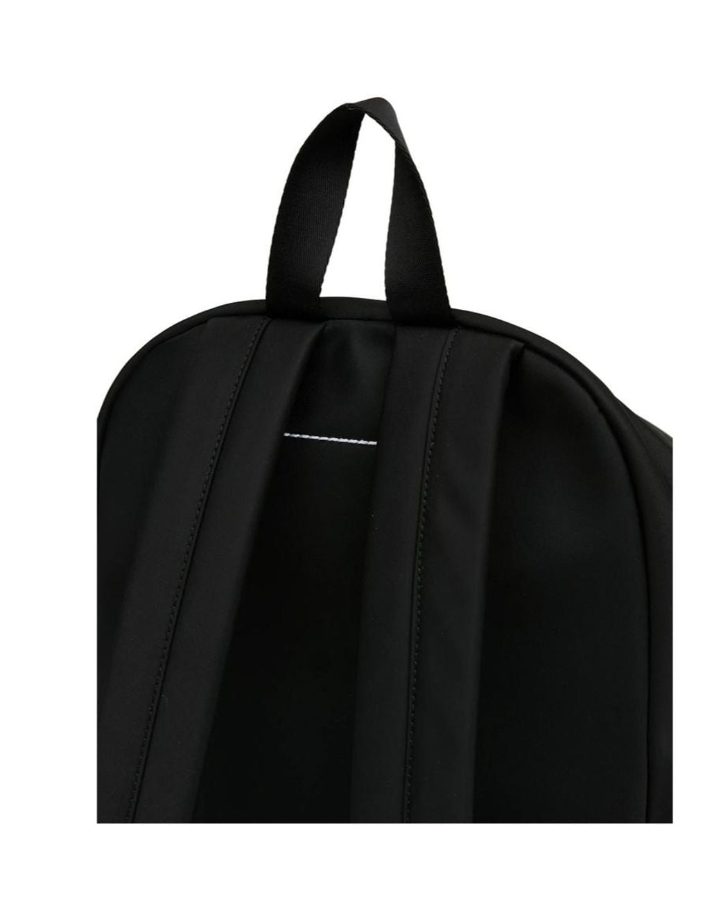 MM6 by Maison Margiela Black Logo-Patch Backpack for men