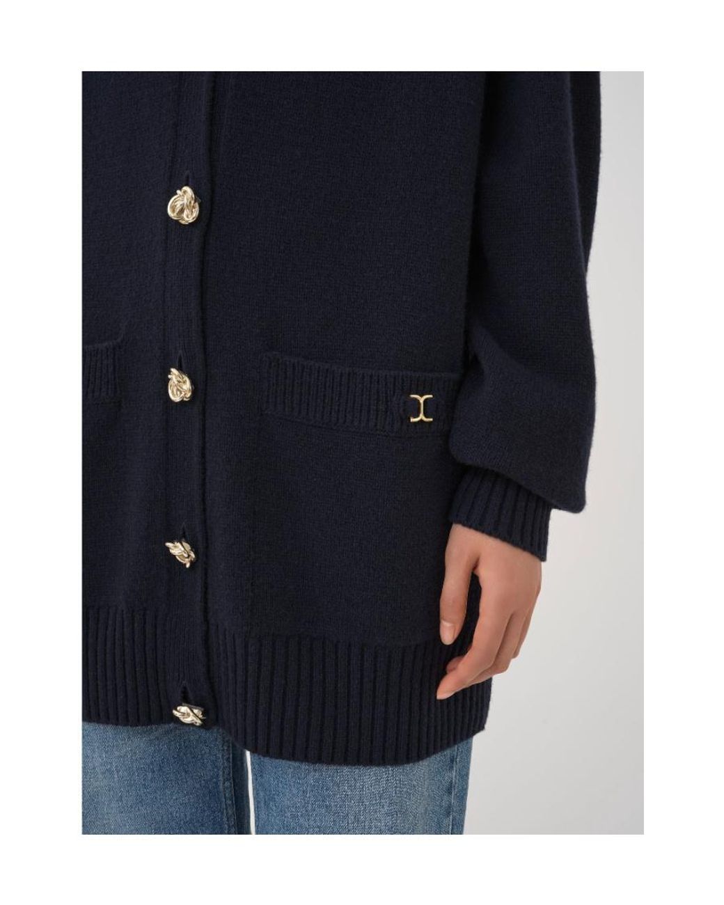Chloé Blue Chloé V-Neck Knitted Cardigan