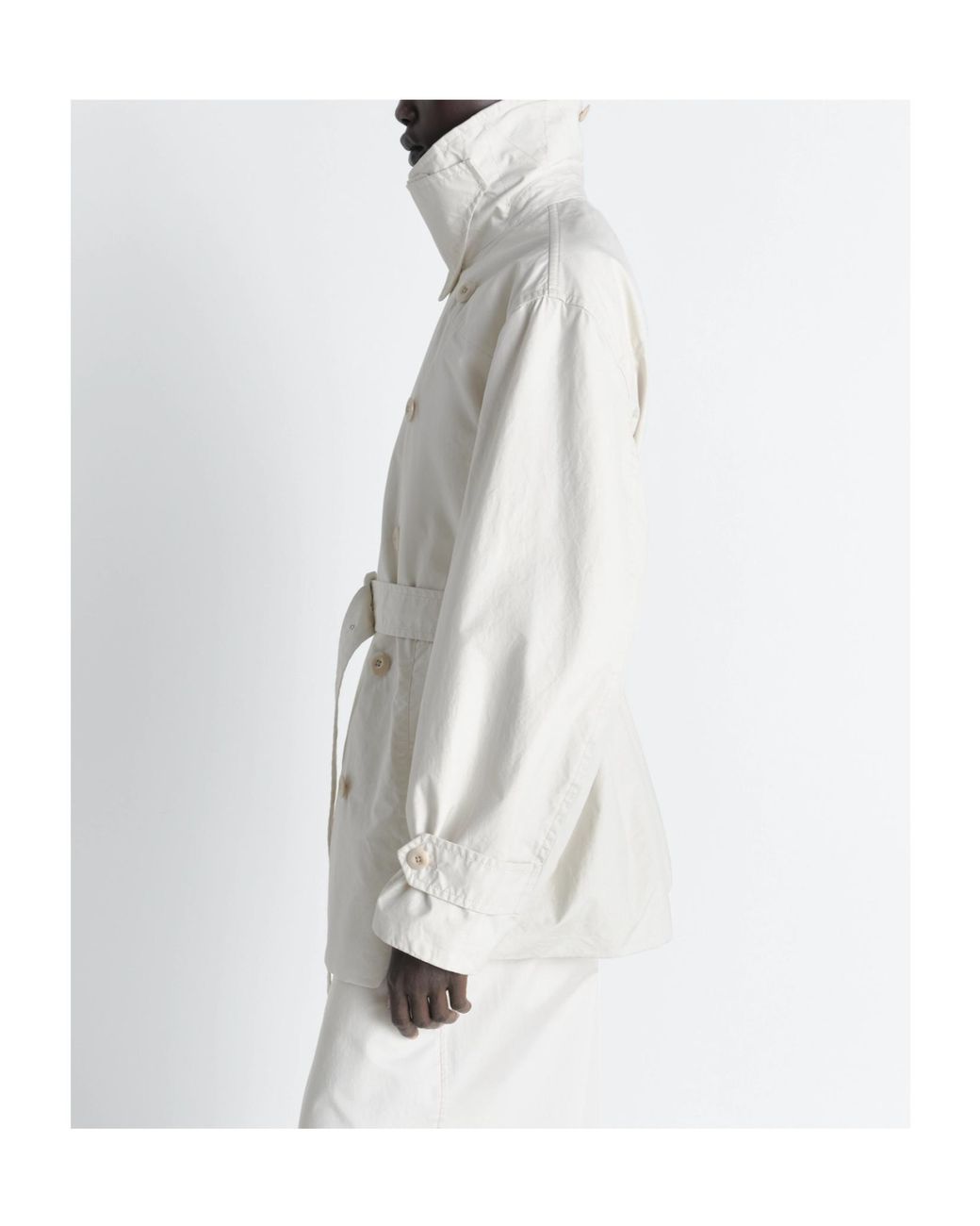 Lemaire White Belted Trench Coat