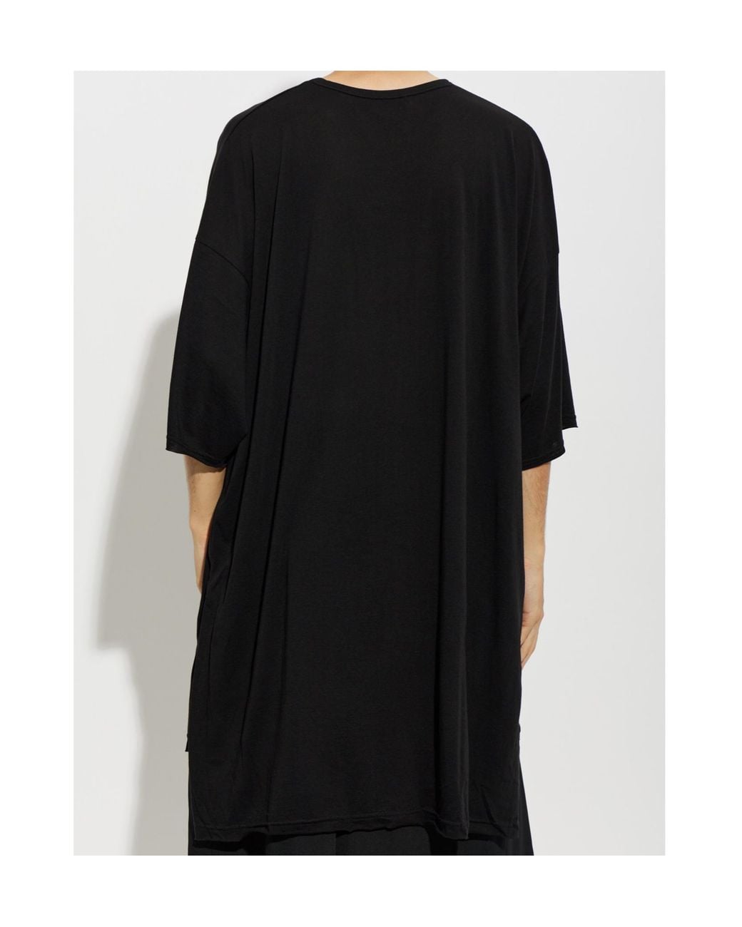 Yohji Yamamoto Black Oversized Crew-Neck T-Shirt for men