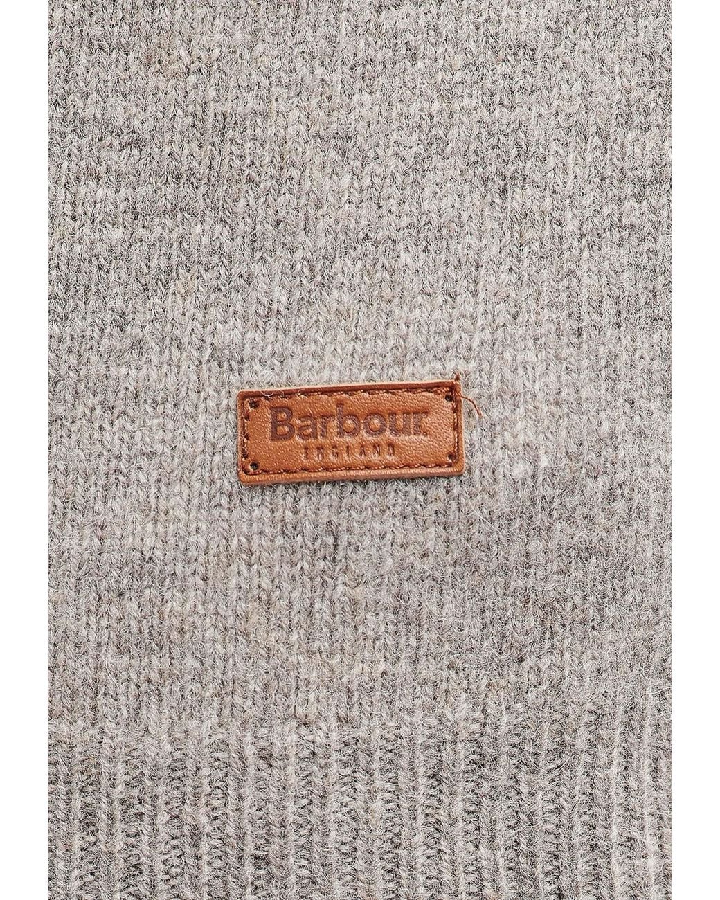 Barbour Gray Essential Crew-Neck Jumper for men