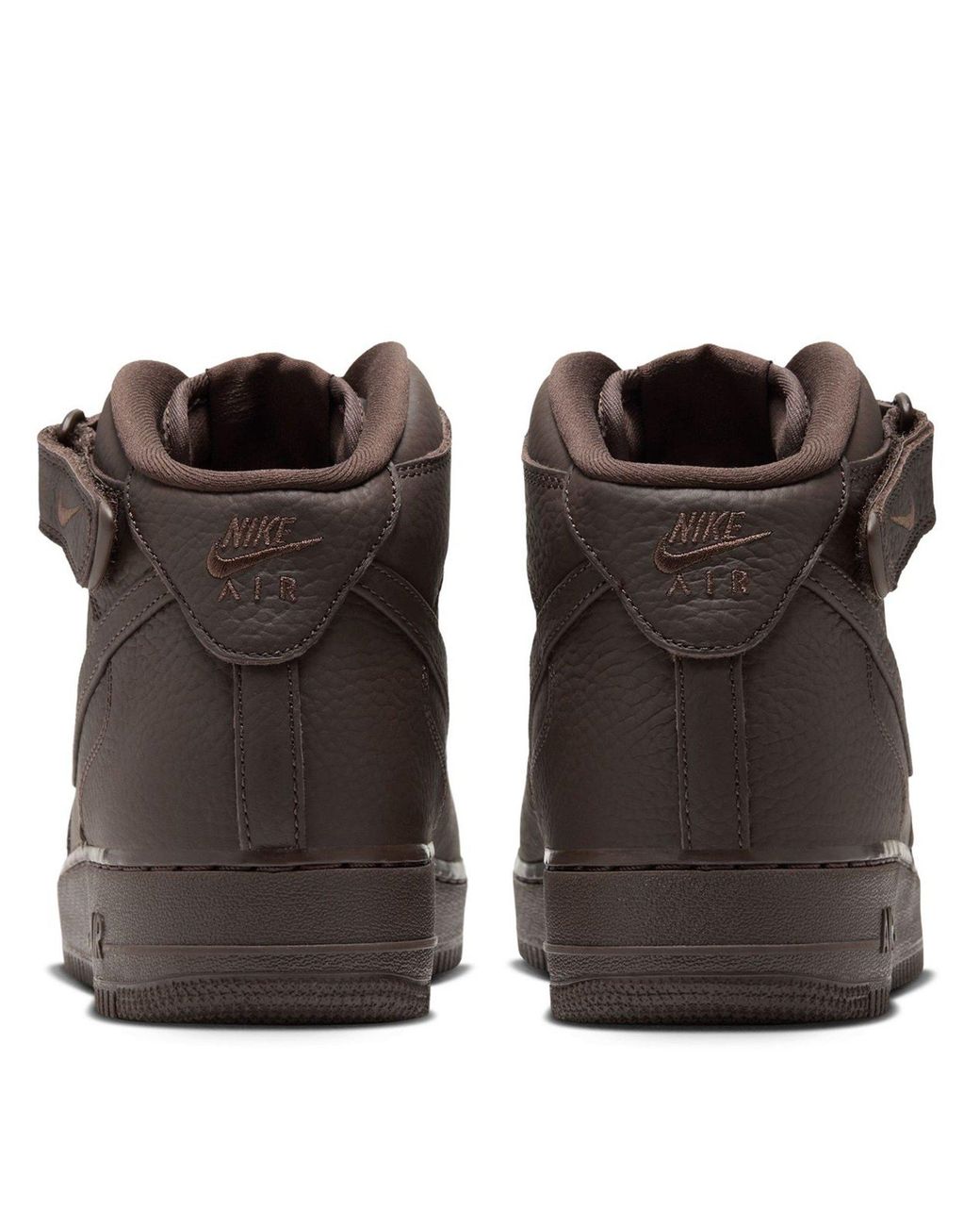 Nike Brown Lychee-Pattern Mid-Cut Casual Sneakers for men