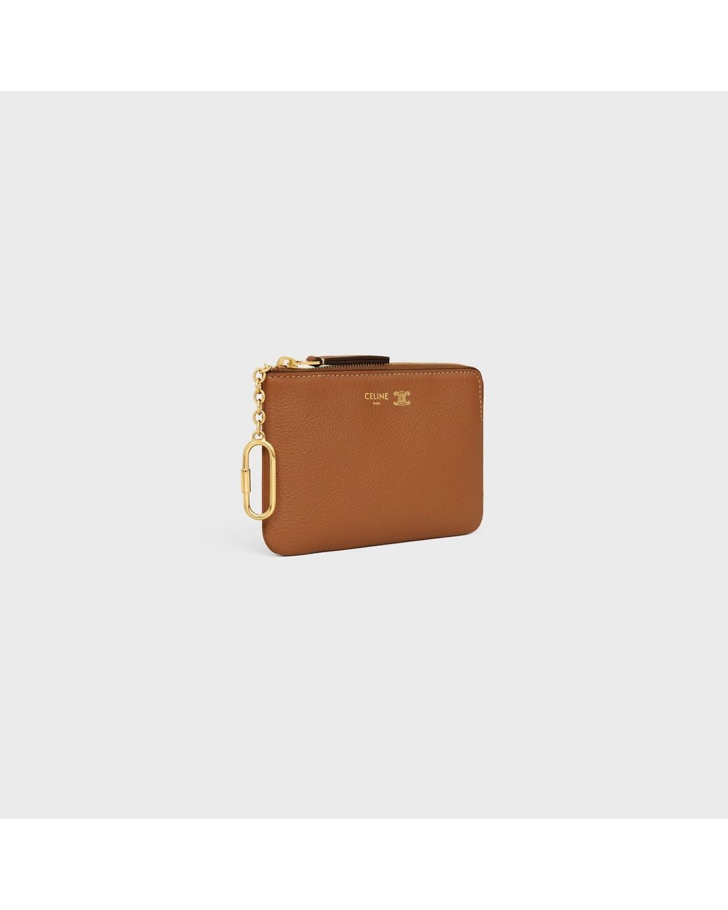 Céline Brown Coin Purse Triomphe Stamp