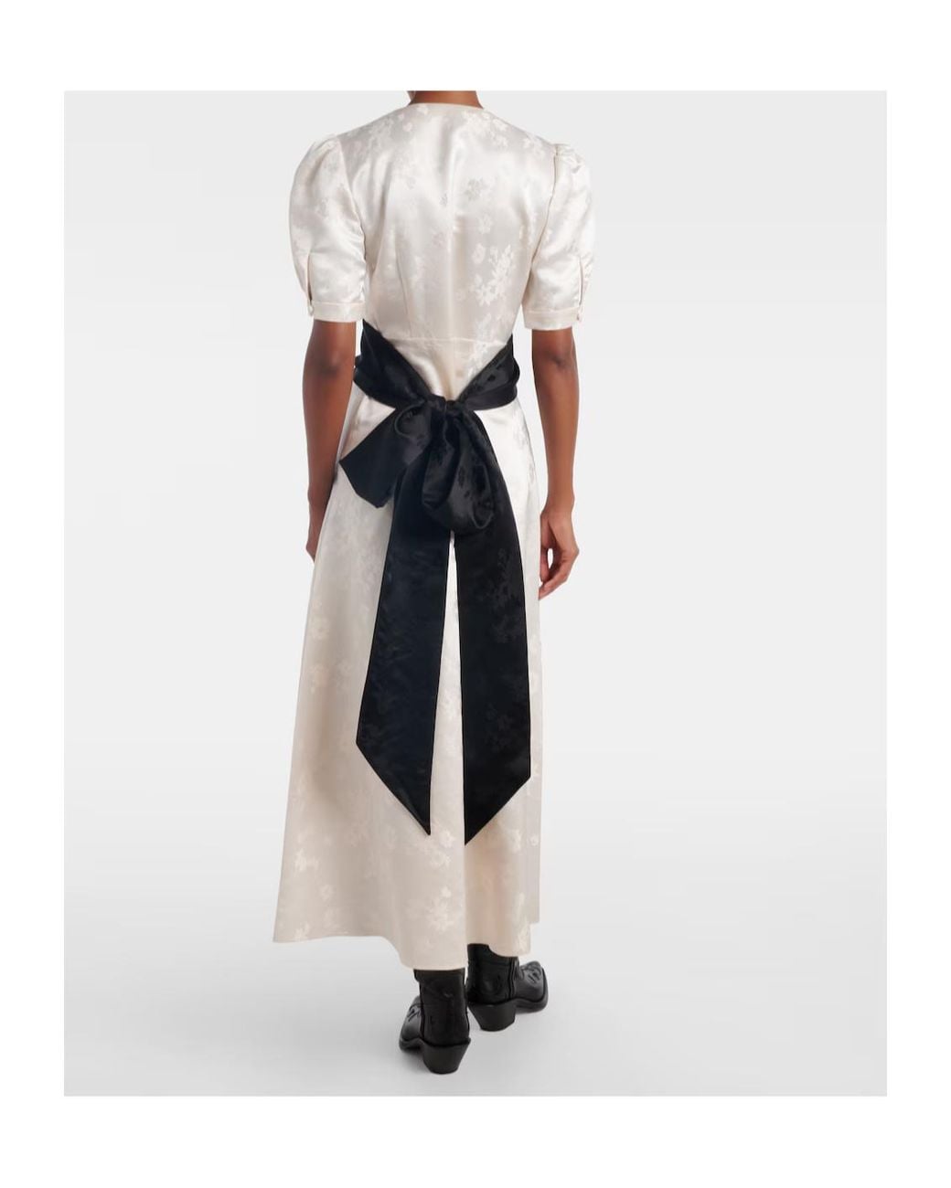 Gabriela Hearst White Short-Sleeved Dress