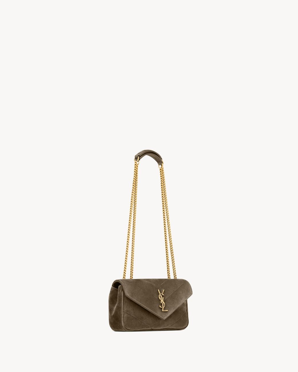 Saint Laurent White Loulou Chain Bag