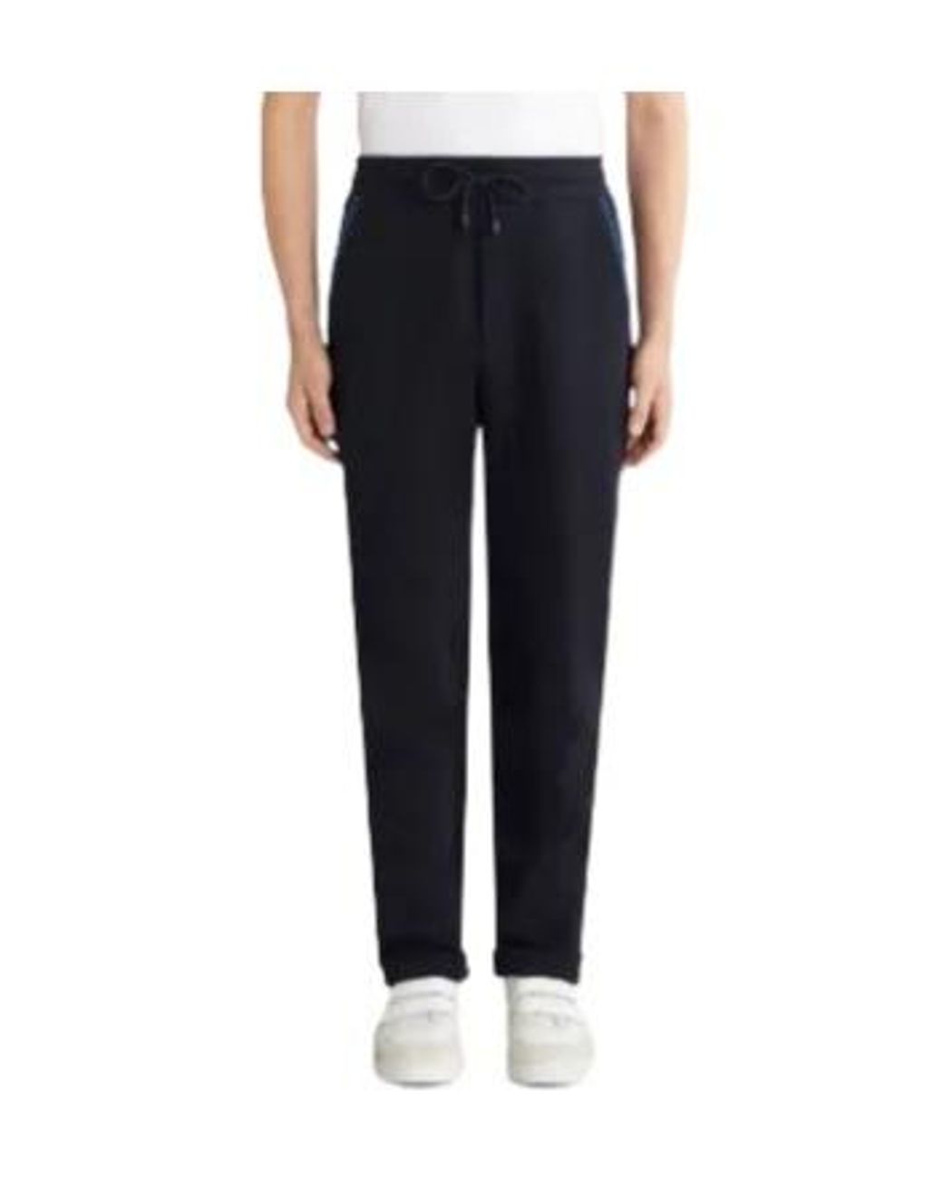 Etro Blue Fleece Trousers With Greca for men