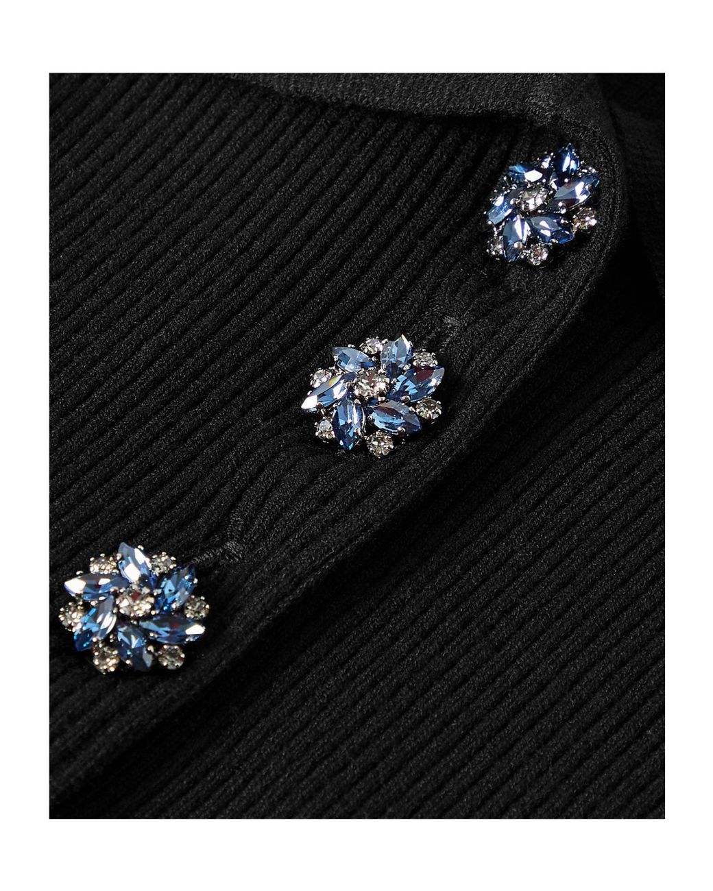 Dolce & Gabbana Black Ribbed Knit Polo Shirt