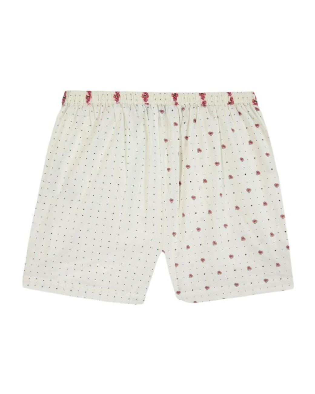 Maison Labiche White Elastic Waist Shorts