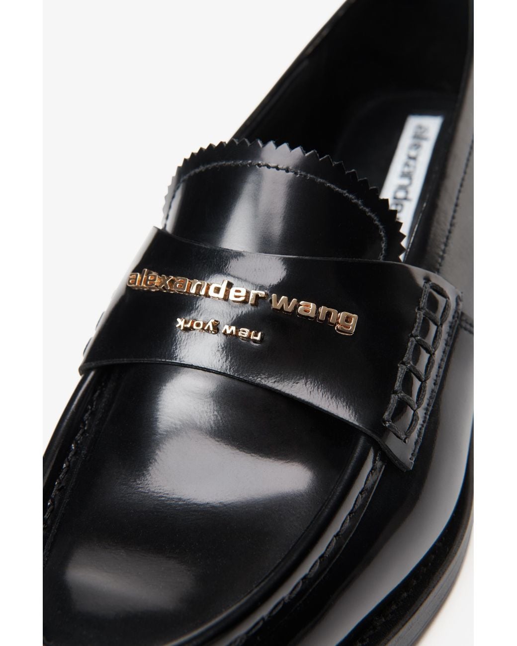 Alexander Wang Black Carter Logo Loafers