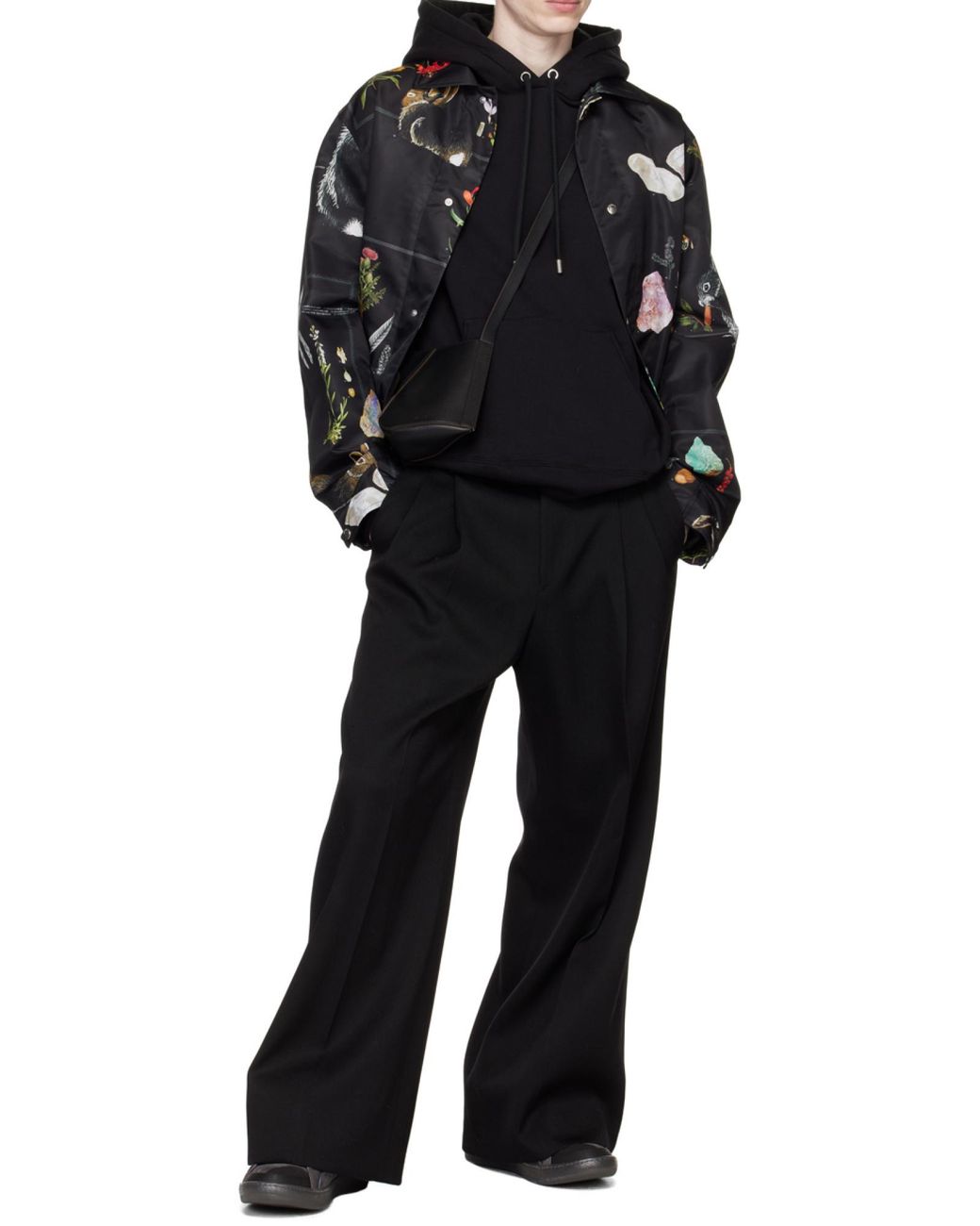 Lanvin Black Pull Rope Hooded Sweater for men