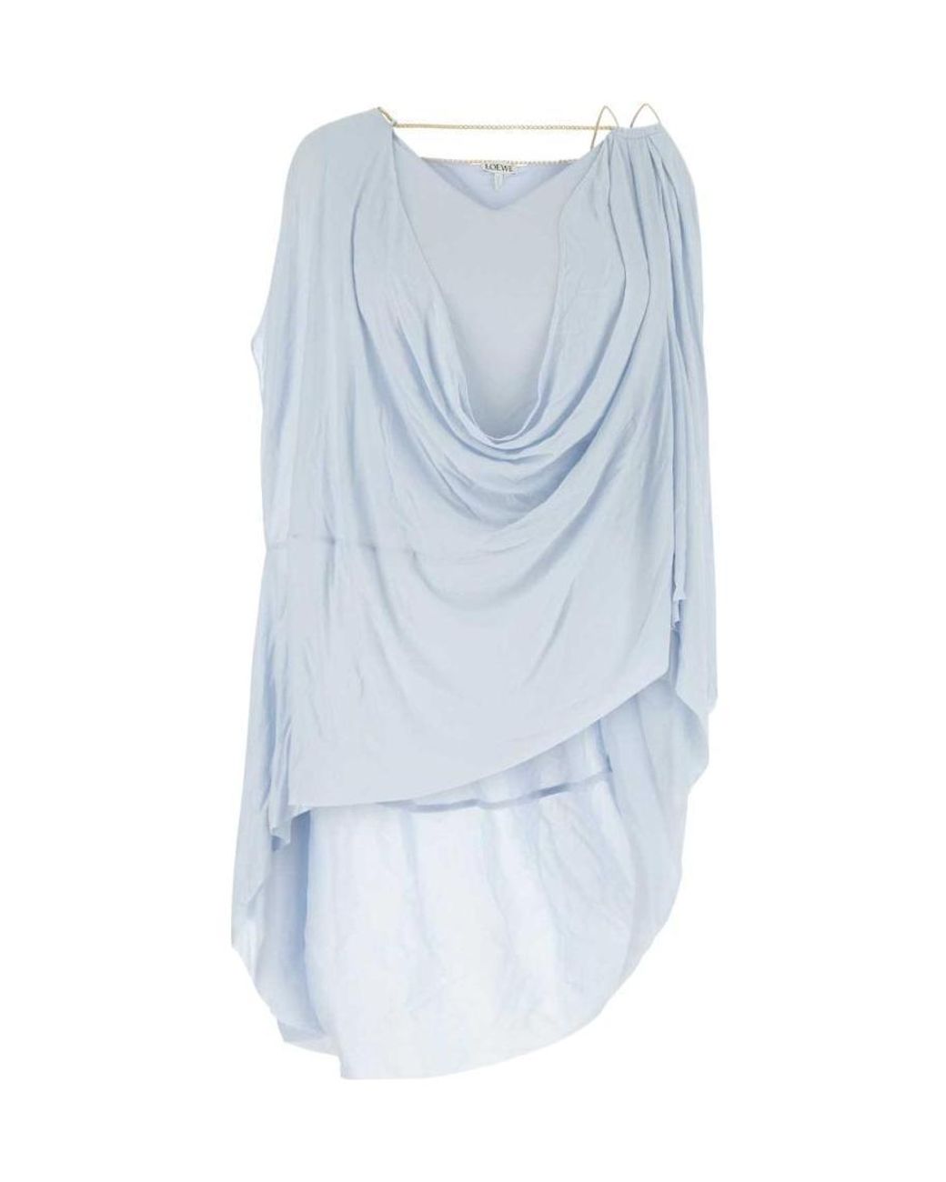 Loewe Blue Draped Blouse