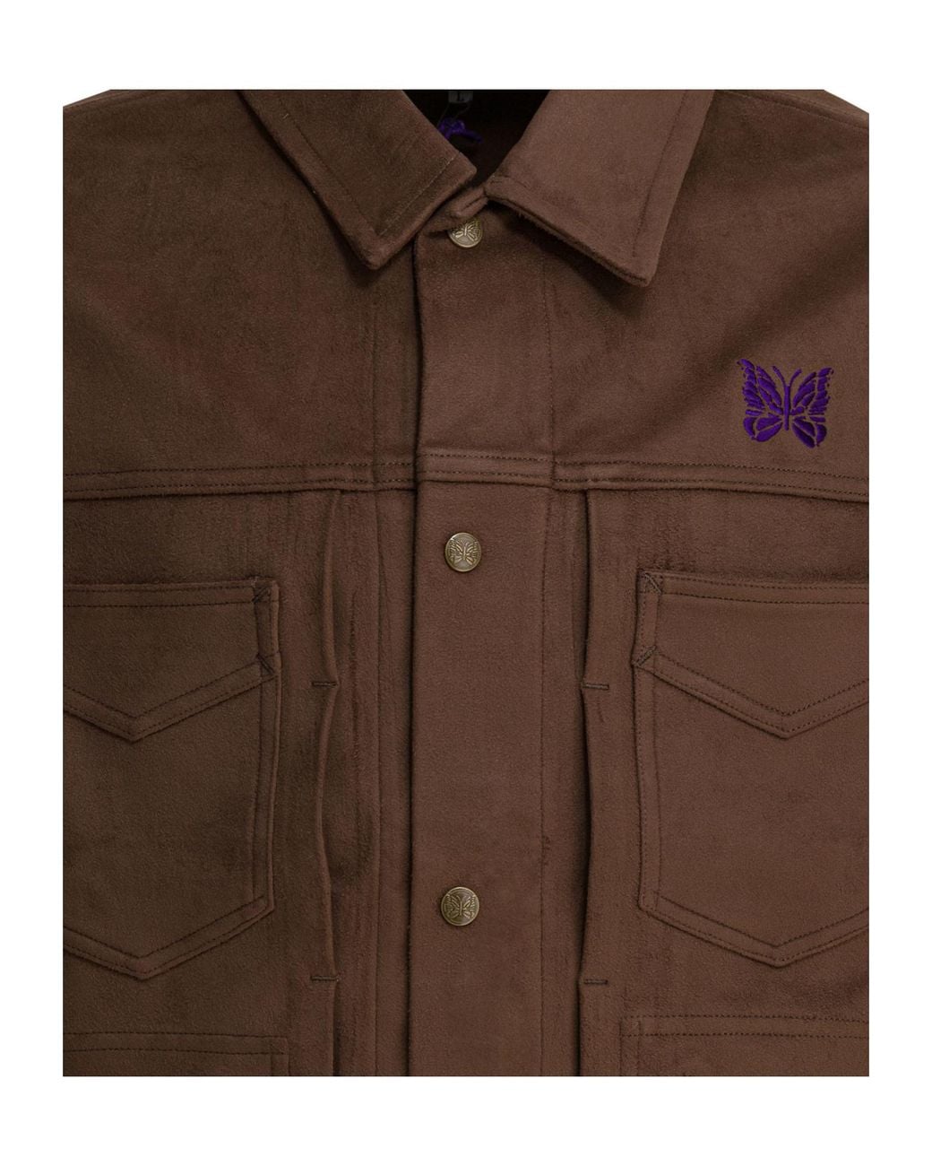 Needles Brown Penny Jean Overshirt Jacket for men