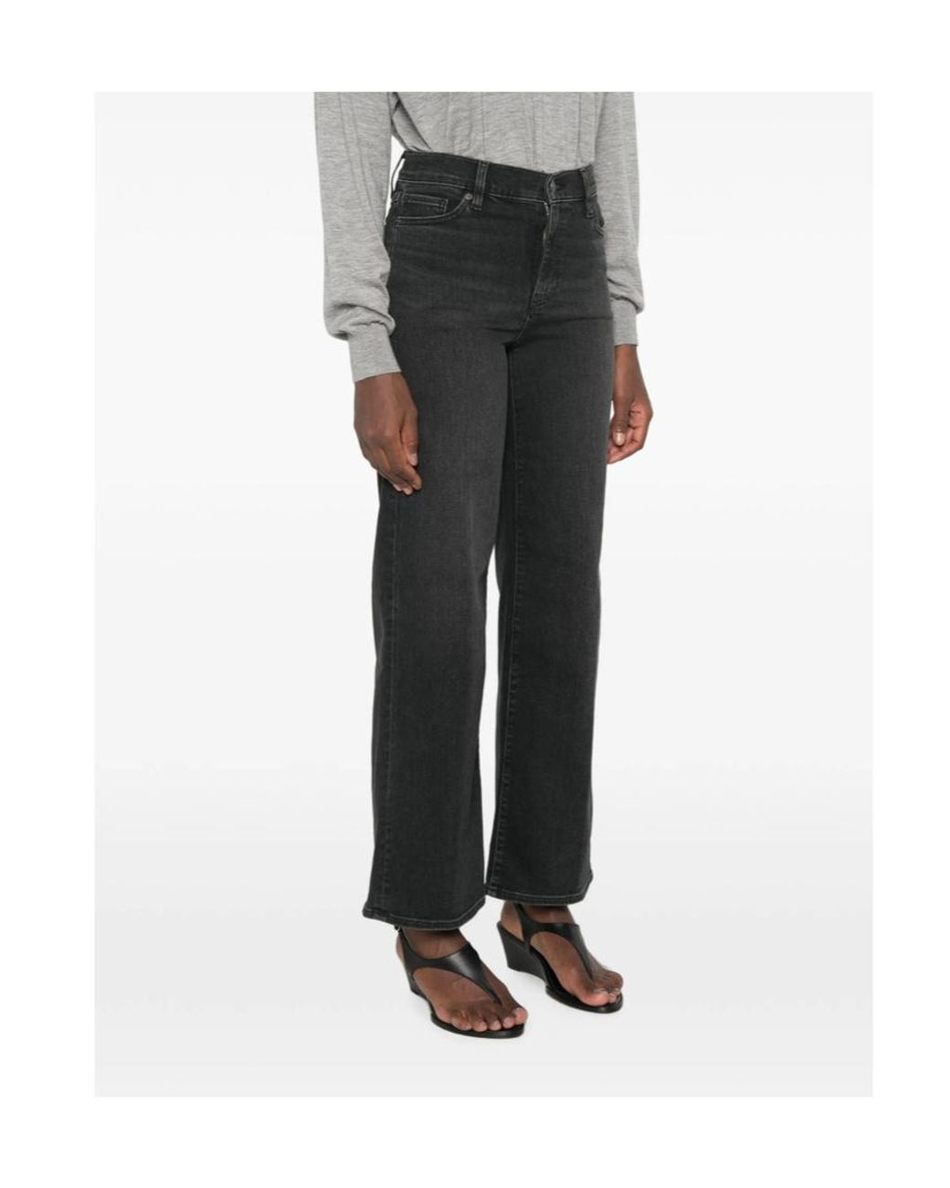 FRAME Black Le Slim Palazzo Wide-Leg Jeans