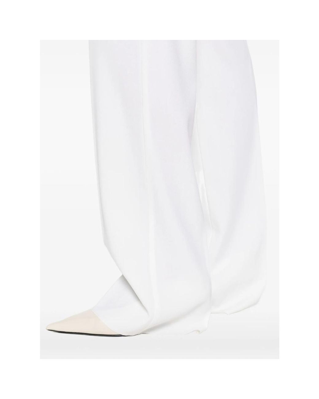 Max Mara White Casual Pants With Belt Loops