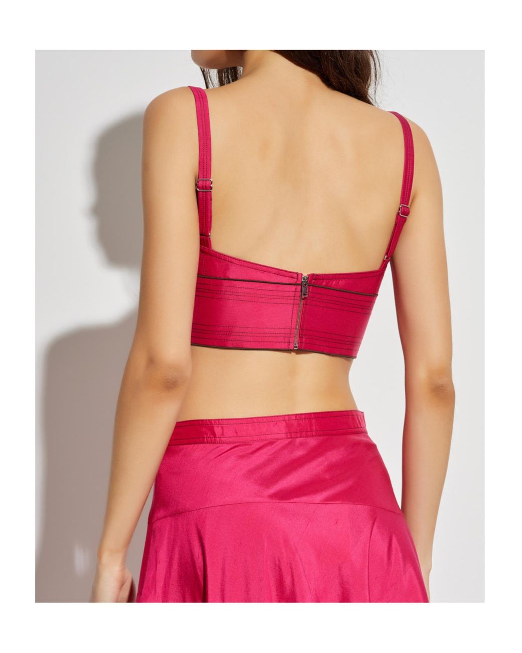 Tory Burch Pink Silk Cropped Top