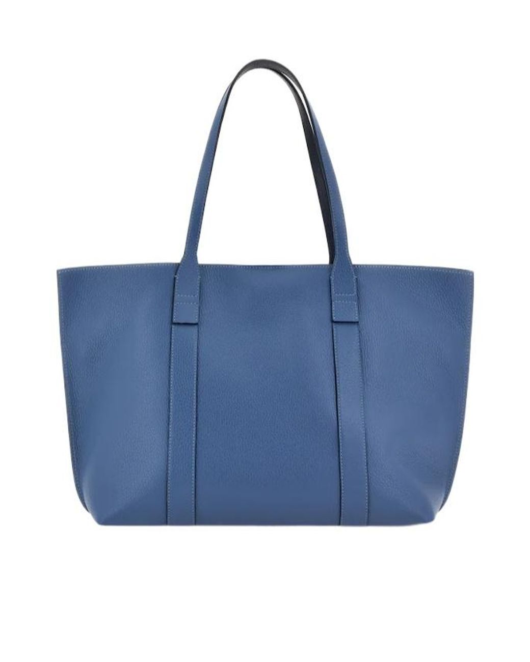 Hogan Blue Hanging Accent Script Top Handle Bag