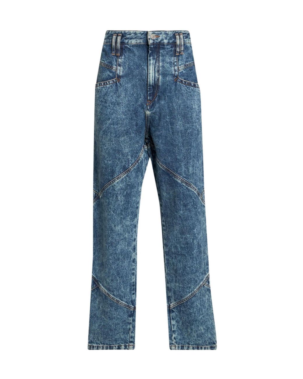 Isabel Marant Blue Straight-Leg Jeans