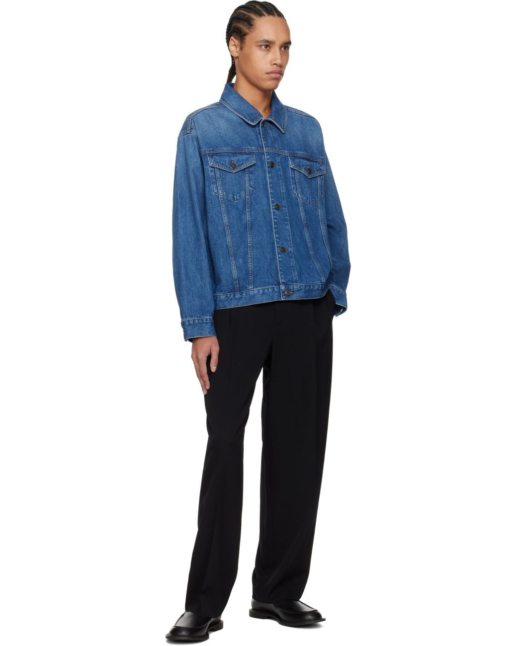 The Row Blue Seb Jacket In Cotton for men