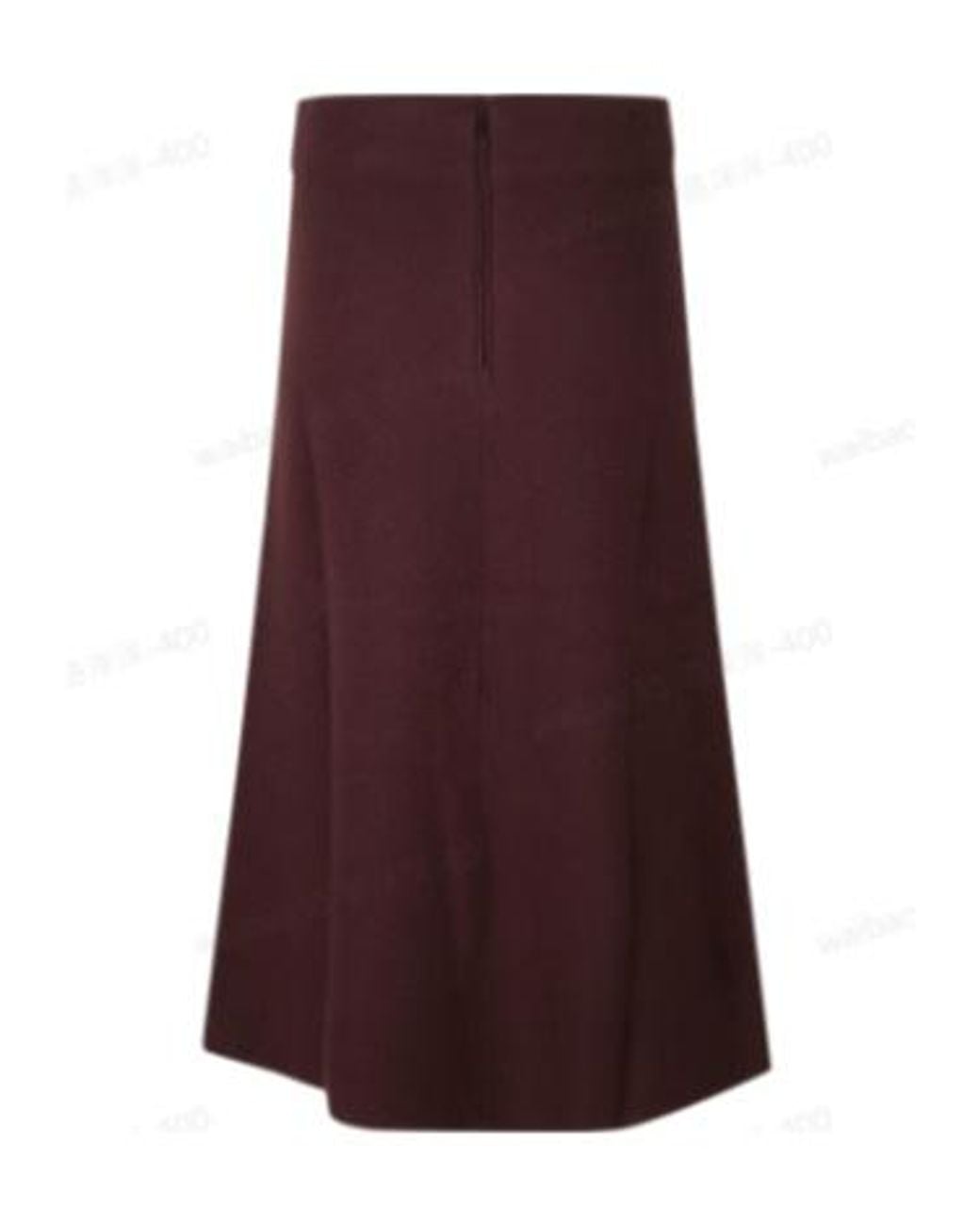 Jil Sander Purple Back-Zip Midi Skirt