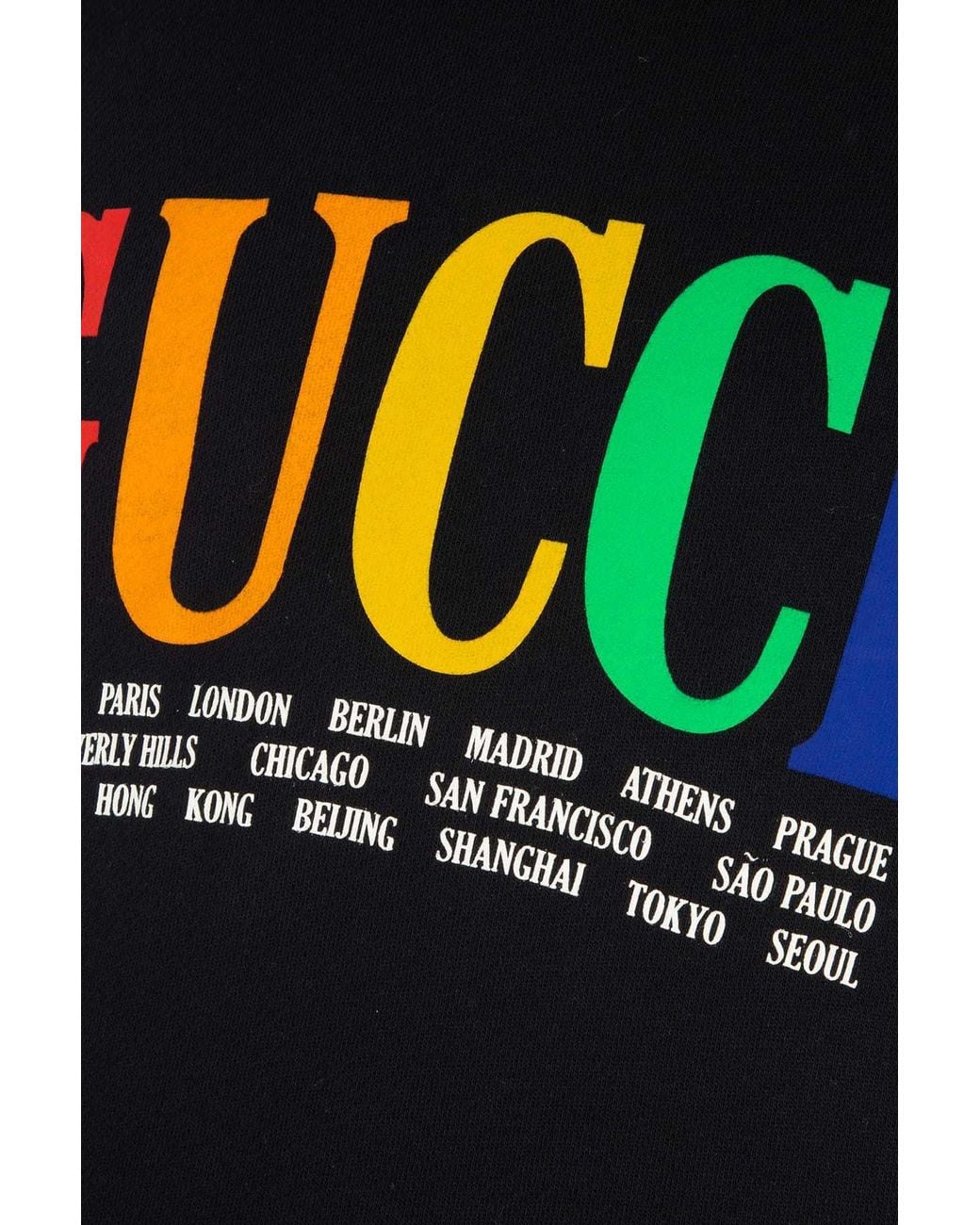 Gucci Black Cities Hooded Sweater for men