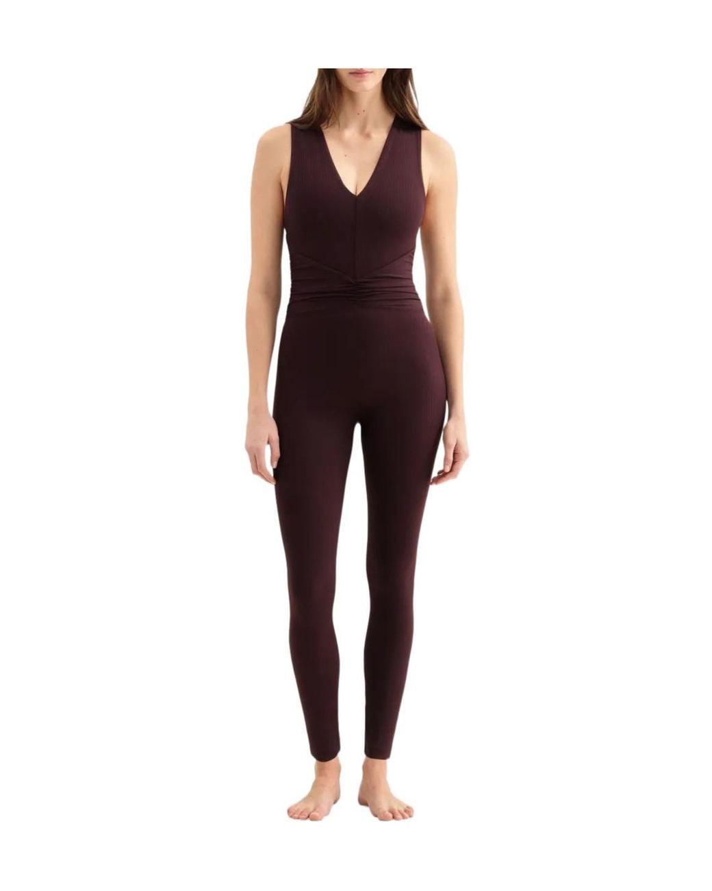 Eres Purple Hope Cross-Back Ribbed Jumpsuit