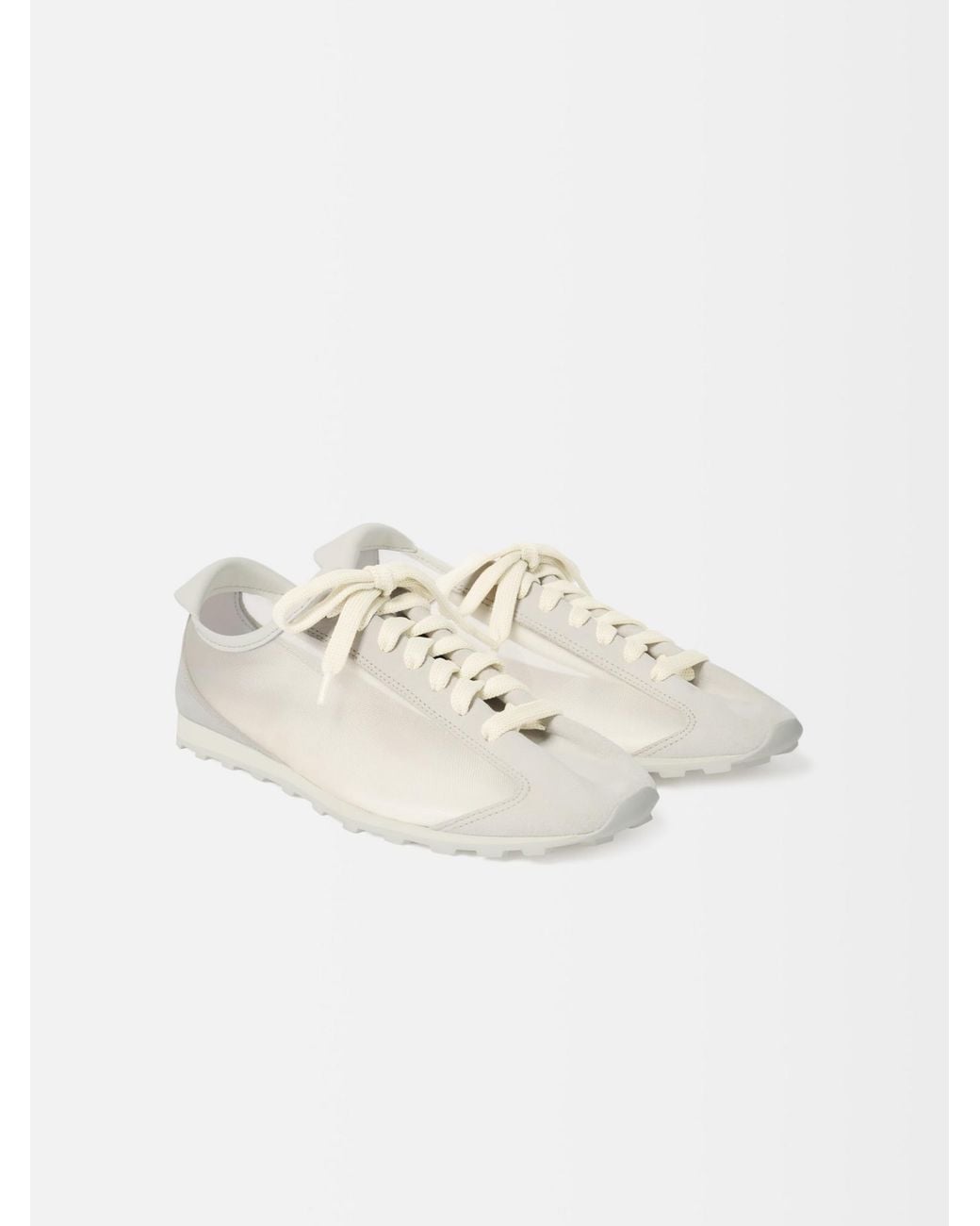 Jacquemus White The Tennis Mesh-Panelled Lace-Up Sneakers