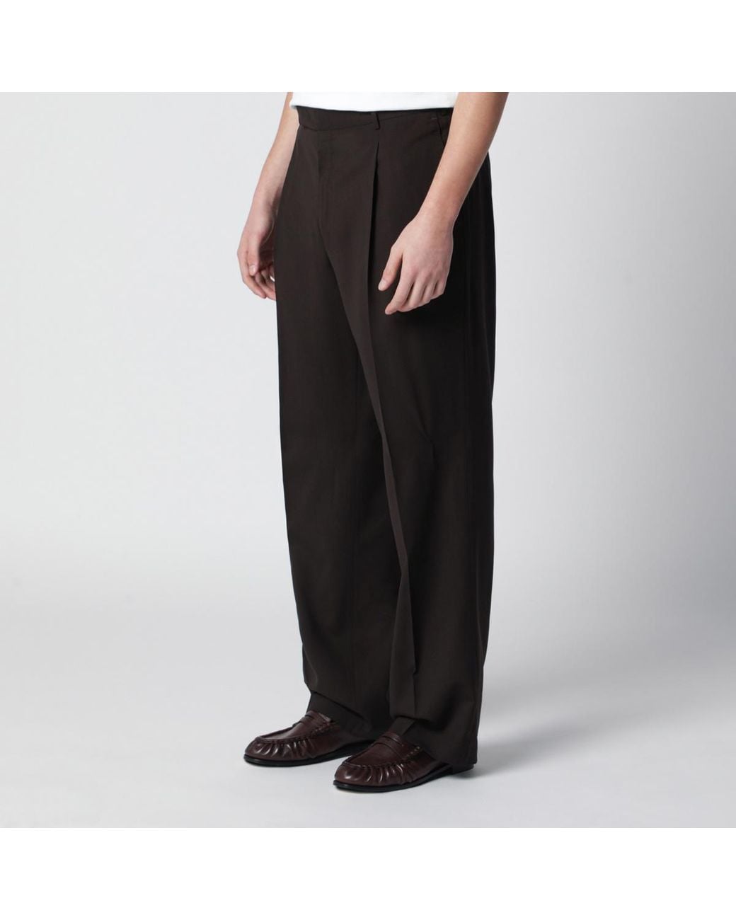 Pt Pantaloni Gray Pt Torino Quindici Wide-Leg Pants for men