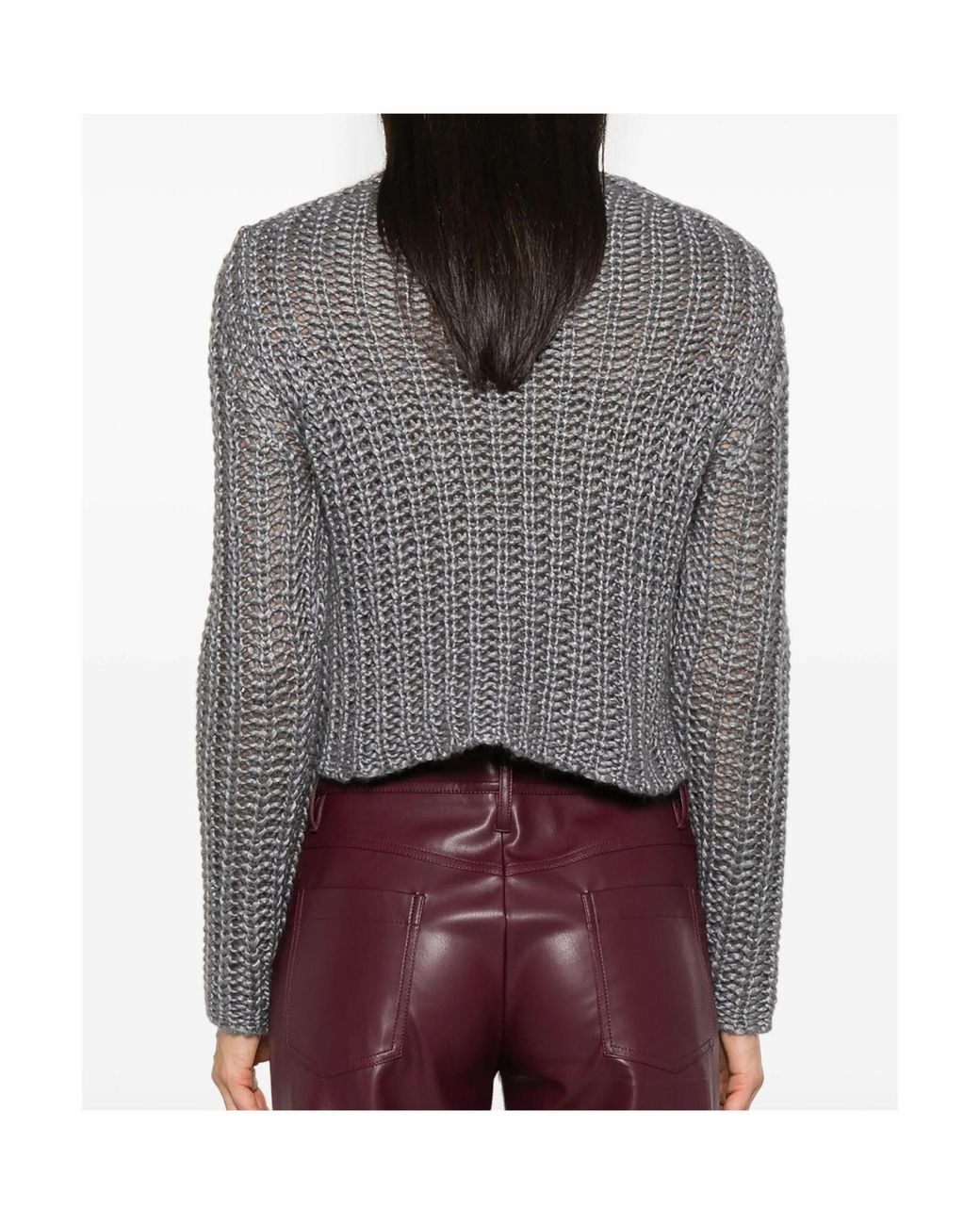 Forte_forte Gray Silk Cashmere Mohair Sweater
