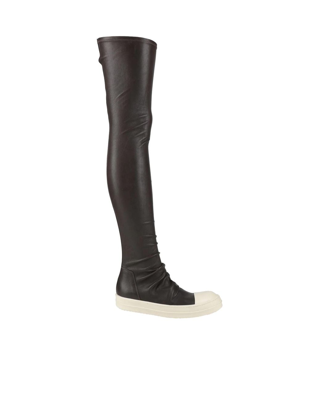 Rick Owens White Over-The-Knee Boots