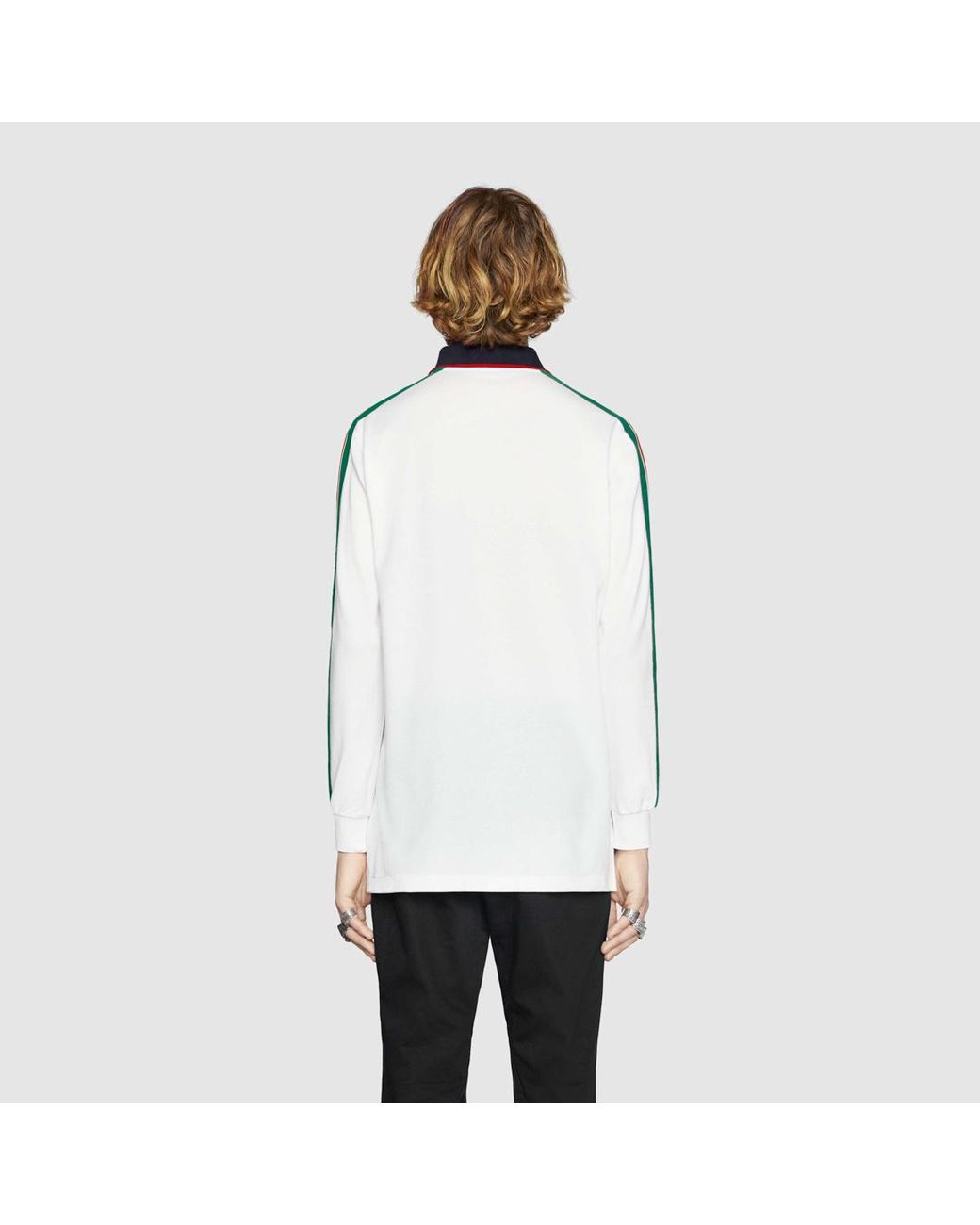 Gucci Multicolor Cotton Polo With Stripe for men