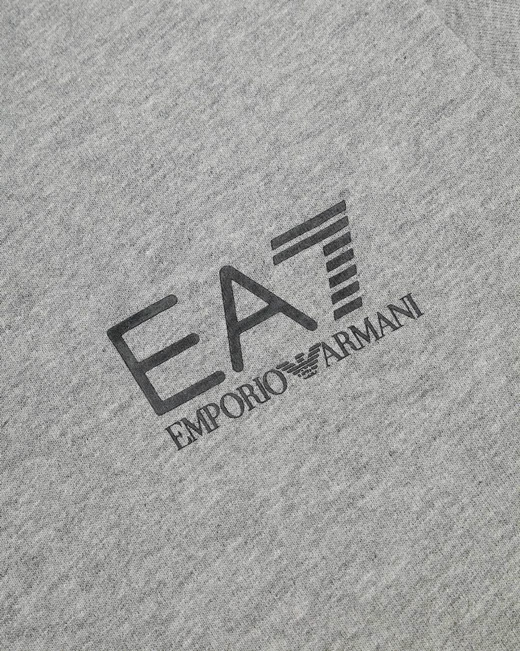 EA7 Gray Logo Printed Hooded Casual Jacket for men