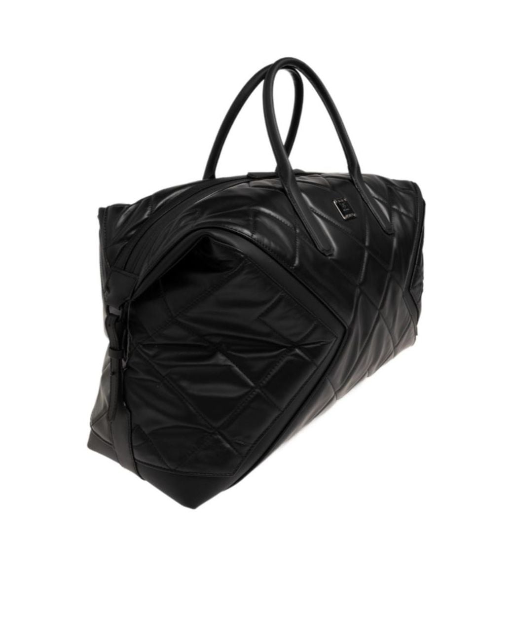 MCM Black Quilted Travel Bag for men