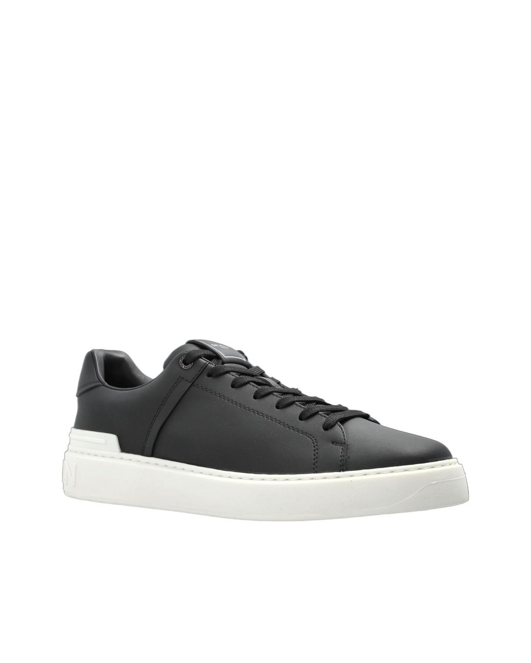 Balmain Black Sneakers Calf Leather for men