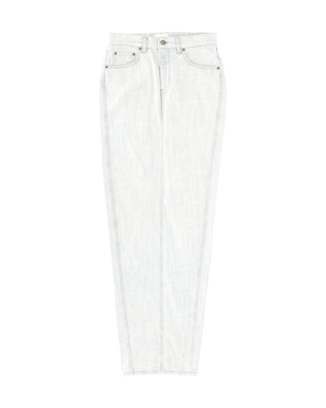Haikure White Long Denim Skirt