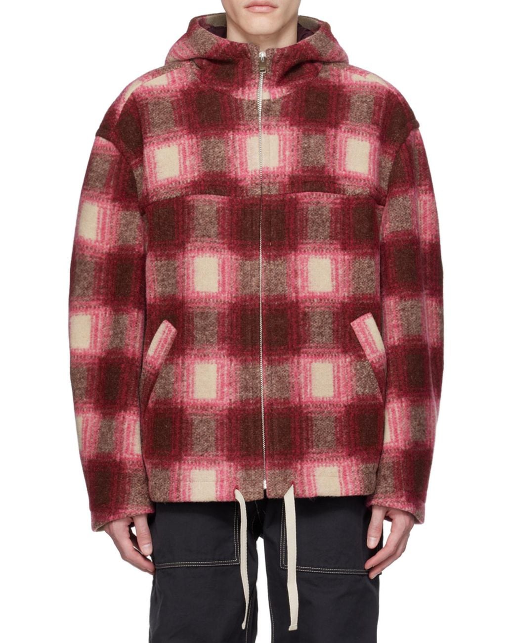 Isabel Marant Red Kurt Zip-Up Hooded Casual Jacket for men