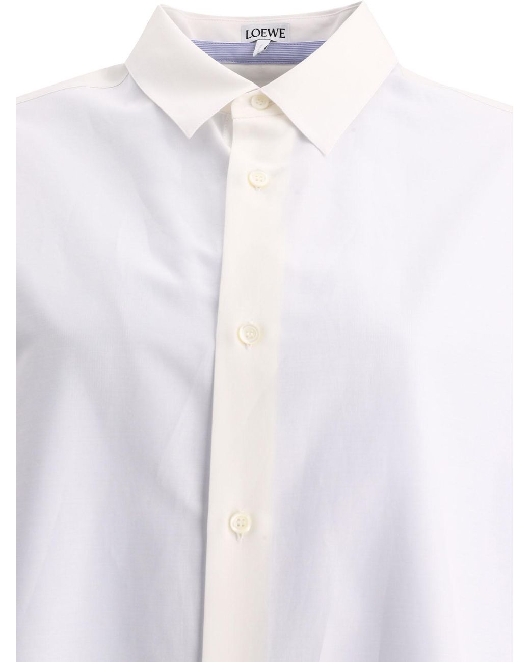 Loewe White Double Layered Shirt Dress