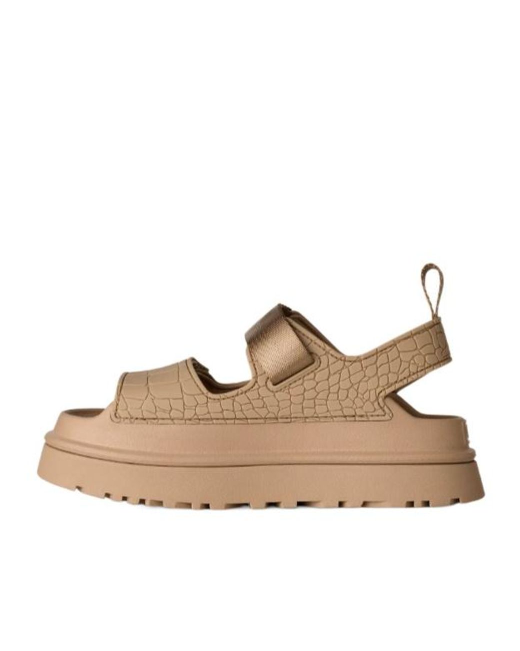Ugg Brown Goldenglow Embossed Sandals