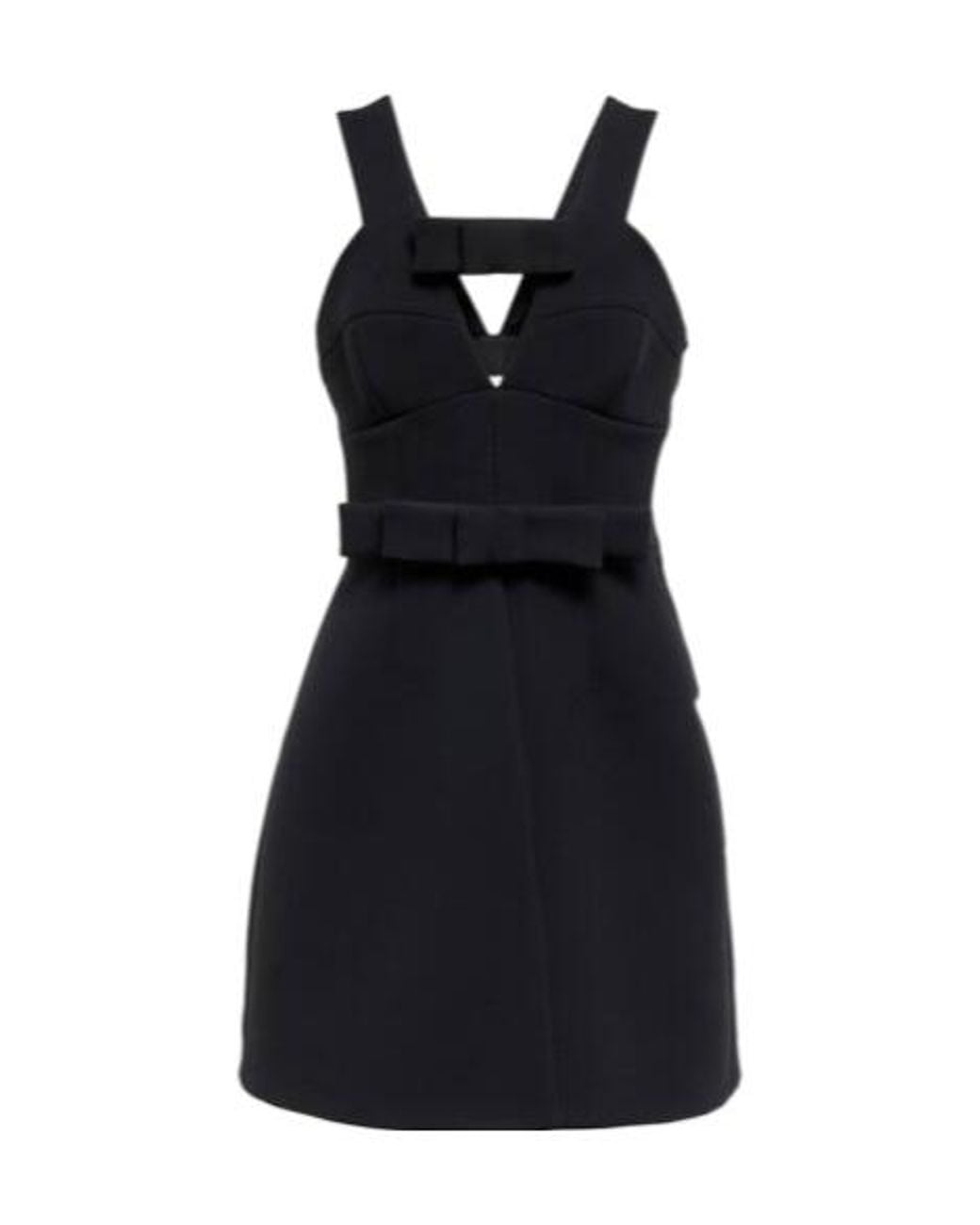 Jil Sander Black Wool-Blend Crêpe Minidress